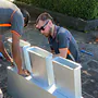 Our installers fabricating some rangehood ducting