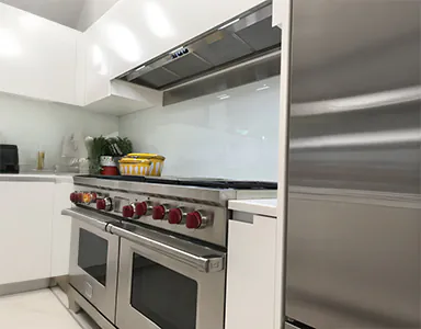 A powerful well-hidden under mount rangehood in a kitchen, providing effective ventilation without compromising style
